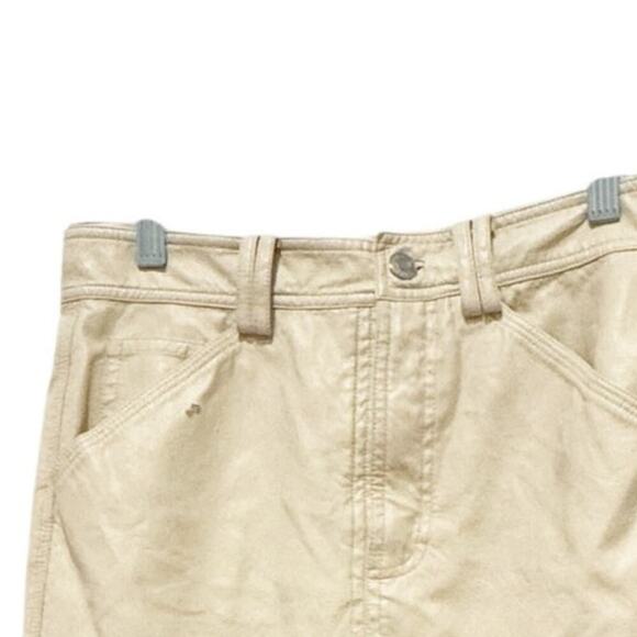 A.L.C Women's Faux Leather Alden Skirt Cream Size 6 - Picture 12 of 12